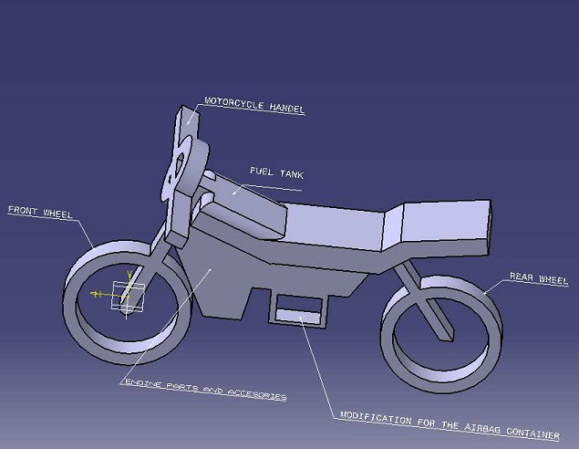 Airbag System for 2-Wheeler